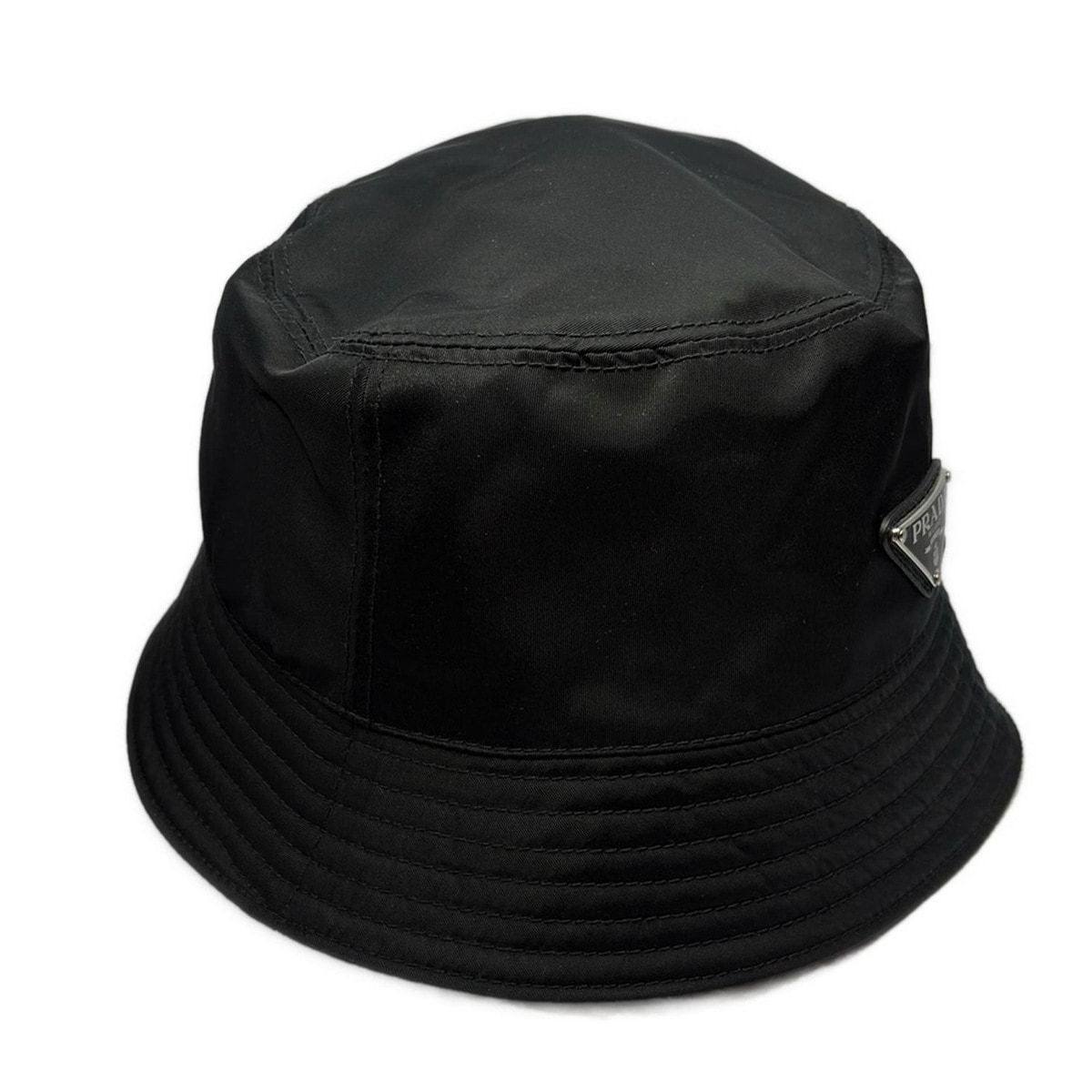 Prada Hat M Re-Nylon Bucket Hat Black — view 3