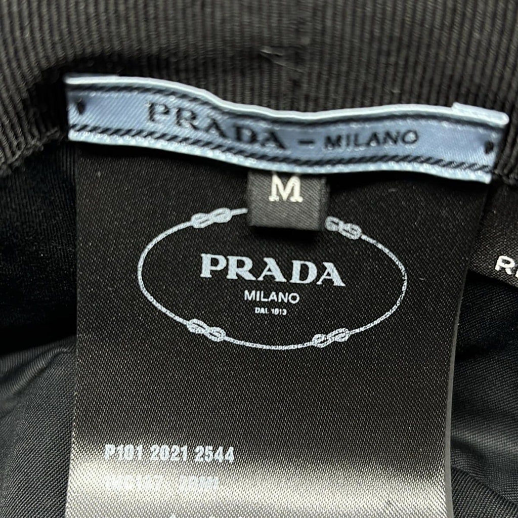 Prada Hat M Re-Nylon Bucket Hat Black — view 7