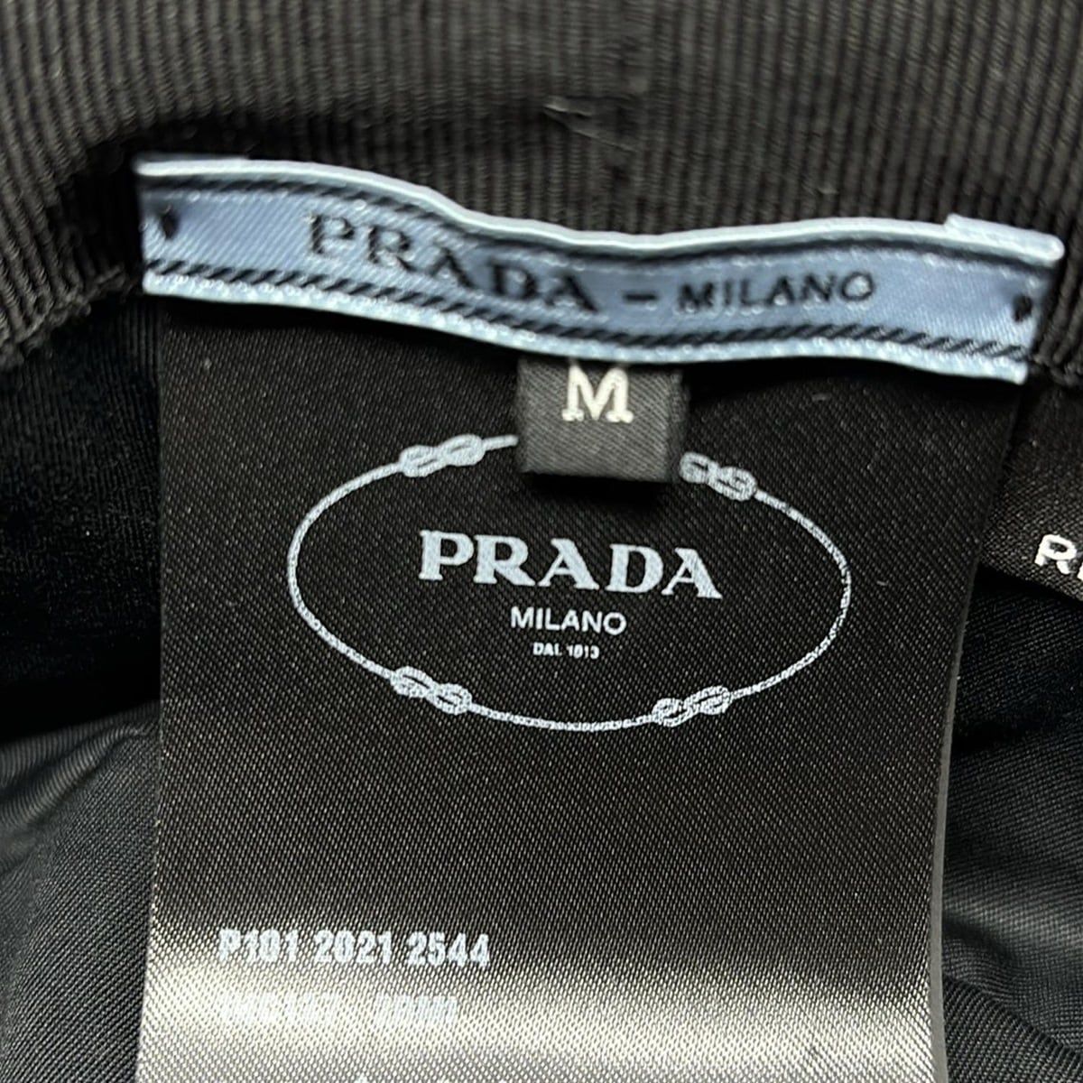 Prada Hat M Re-Nylon Bucket Hat Black — view 7