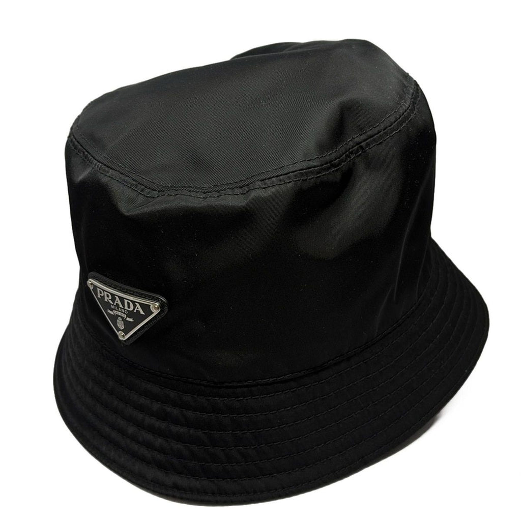 Prada Hat M Re-Nylon Bucket Hat Black — view 2