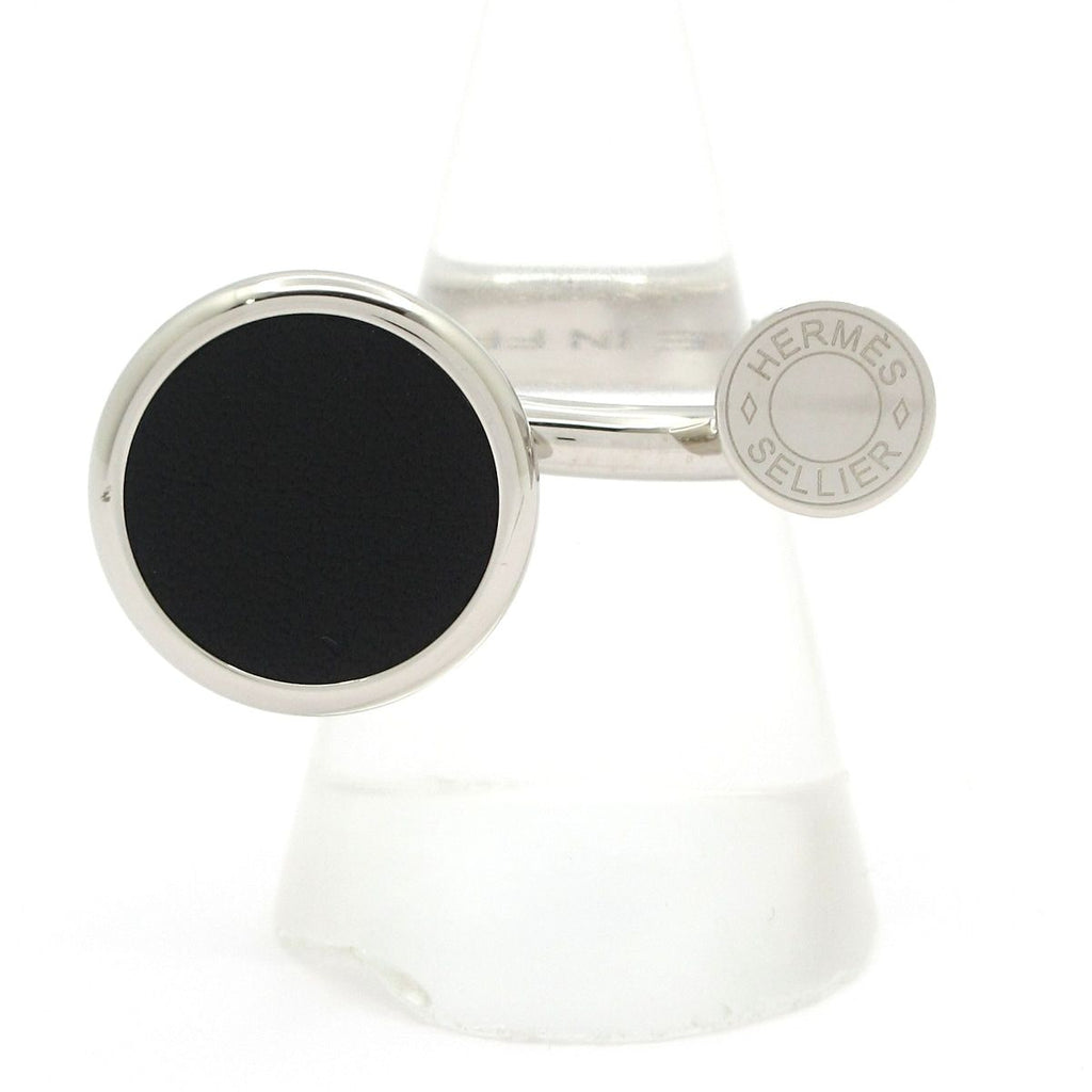 Hermes Ring M Col Ashserie Silver Black