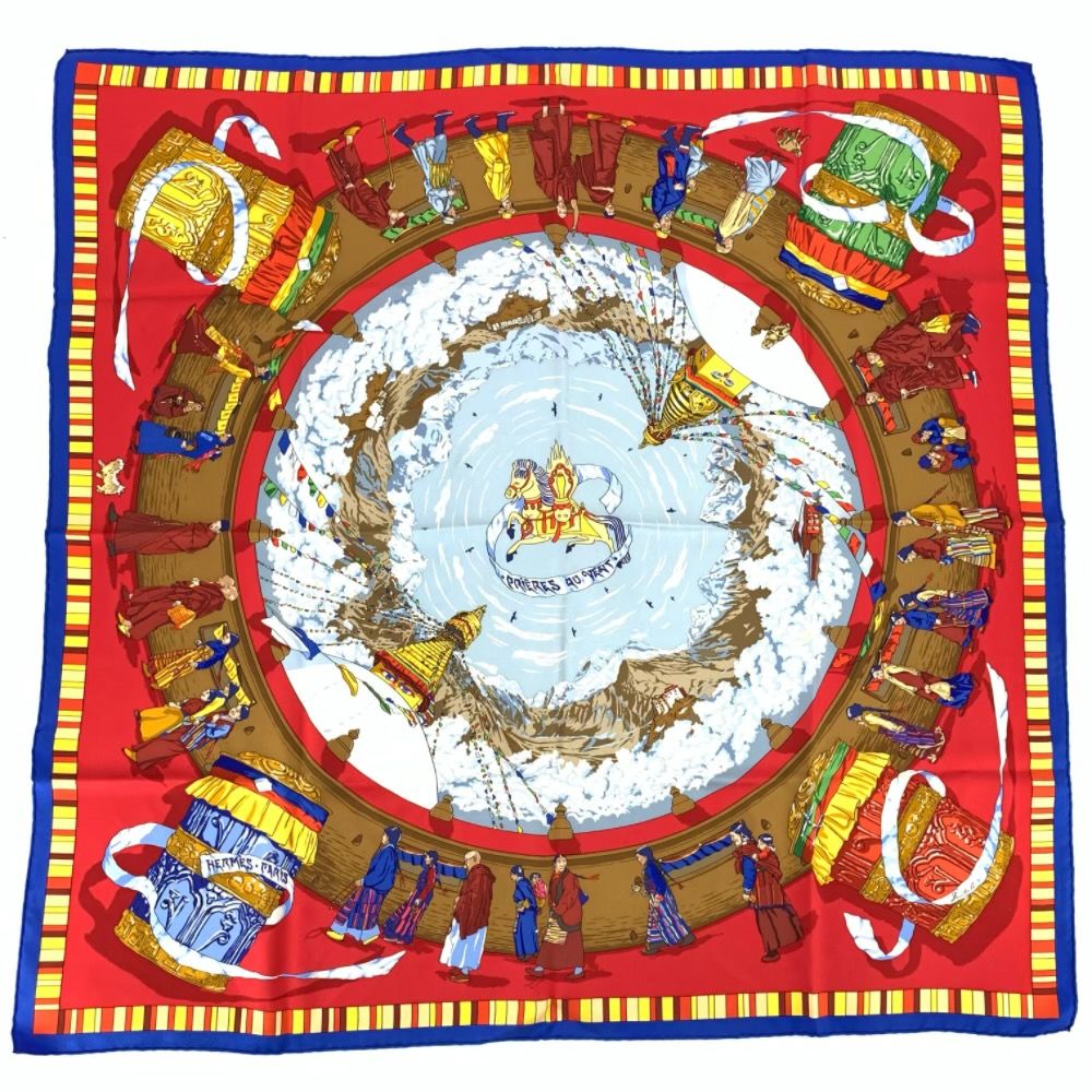 Hermes Carre 90 Prieres AU Vent Prayer in the Wind Scarf