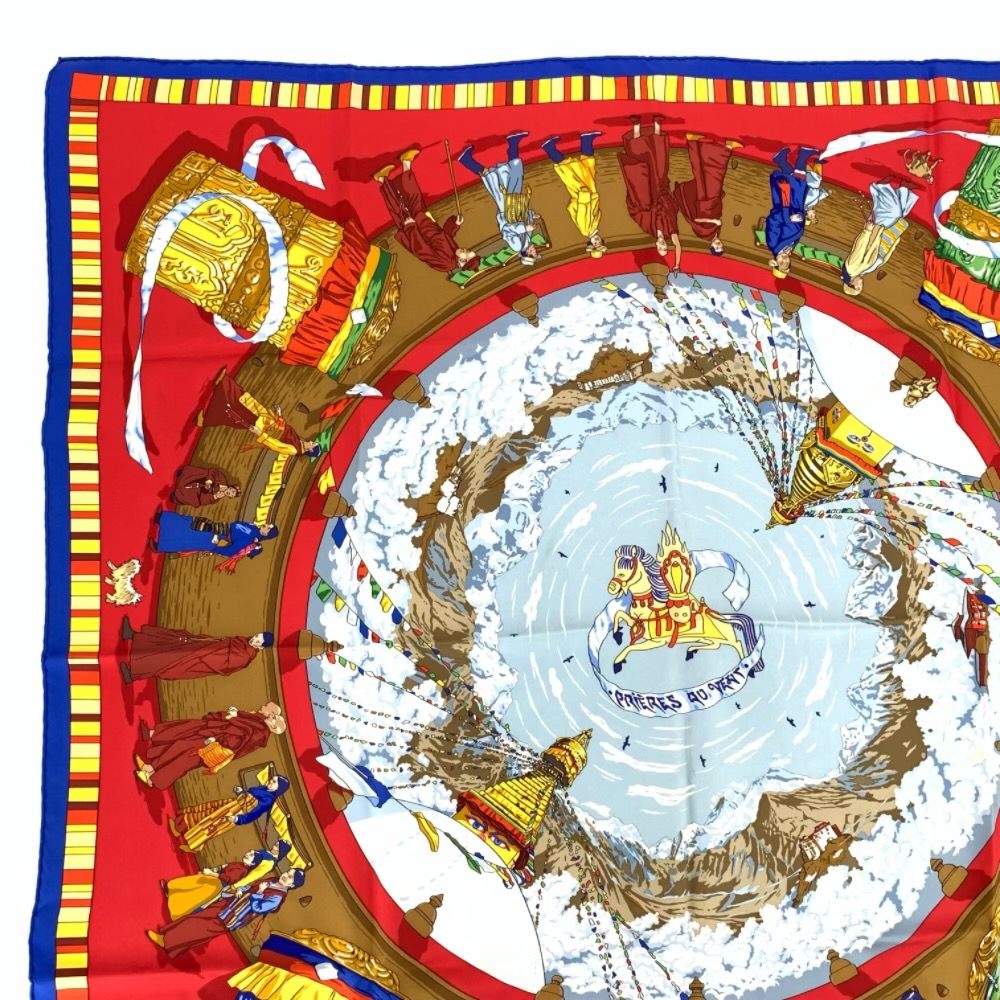 Hermes Carre 90 Prieres AU Vent Prayer in the Wind Scarf — view 2