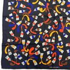 Louis Vuitton Silk Scarf Paint Pattern Black Multicolor — view 5