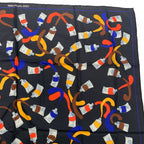 Louis Vuitton Silk Scarf Paint Pattern Black Multicolor — view 3