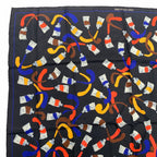 Louis Vuitton Silk Scarf Paint Pattern Black Multicolor — view 2