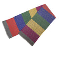 Fendi Zucca Pattern Multicolor Wool Scarf Fringe