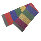 Fendi Zucca Pattern Multicolor Wool Scarf Fringe
