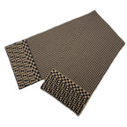 Fendi Zucca Pattern FF Logo Scarf Stripe Beige Black — view 2