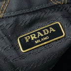 Prada Handbag Duet Black Brown Quilted Drawstring Leather — view 9