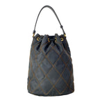 Prada Handbag Duet Black Brown Quilted Drawstring Leather — view 3