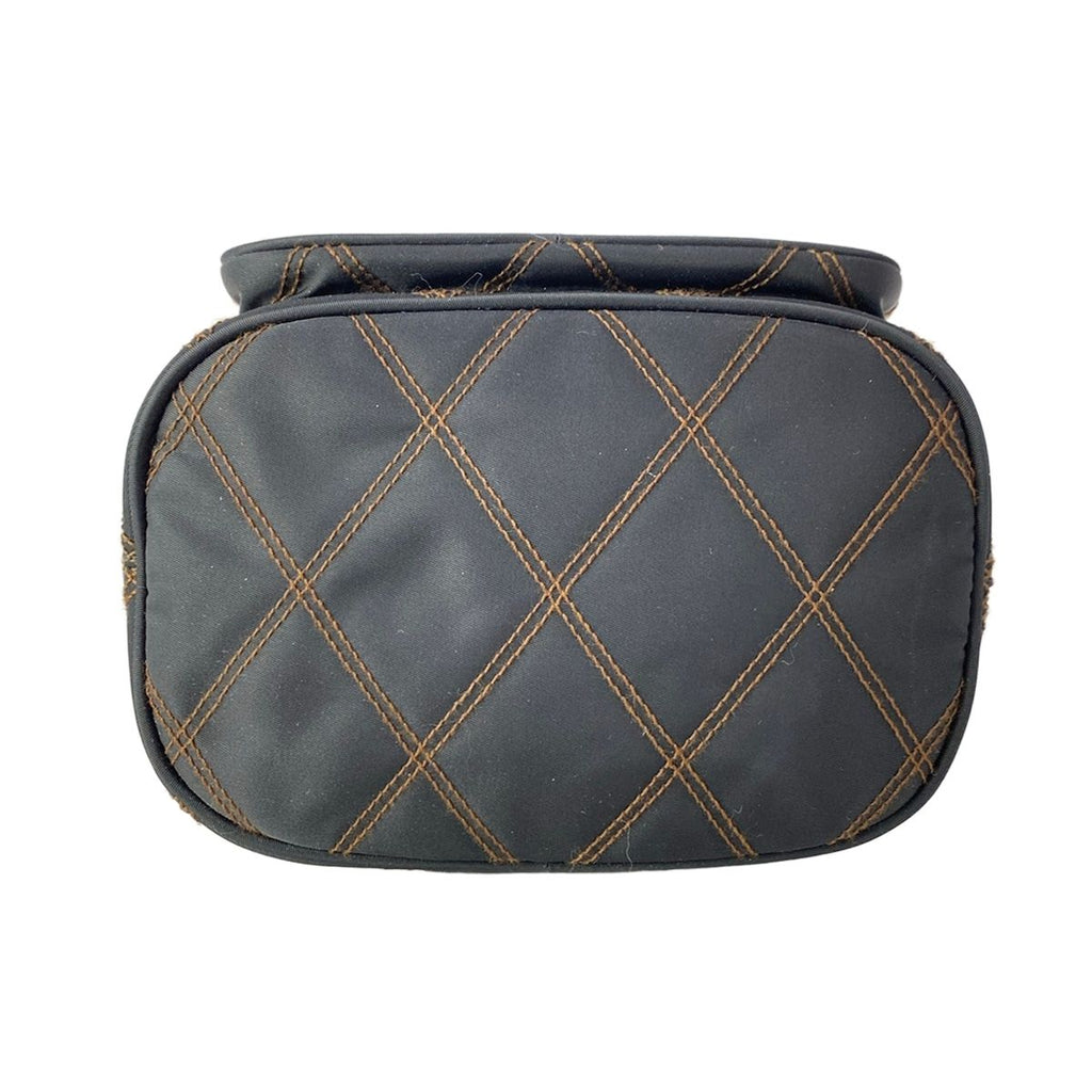 Prada Handbag Duet Black Brown Quilted Drawstring Leather — view 5