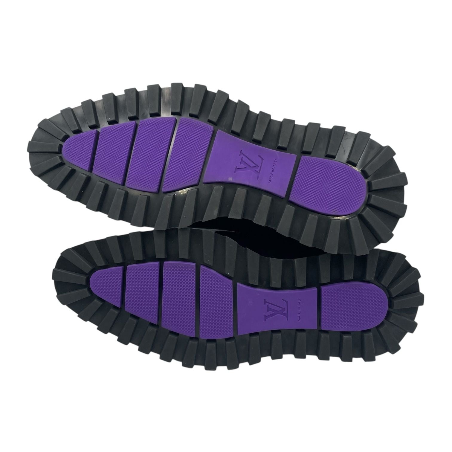 Louis Vuitton Kong Line Plain Toe Derby Shoes Leather Purple Gradation 6.5 — view 7