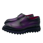 Louis Vuitton Kong Line Plain Toe Derby Shoes Leather Purple Gradation 6.5 — view 2