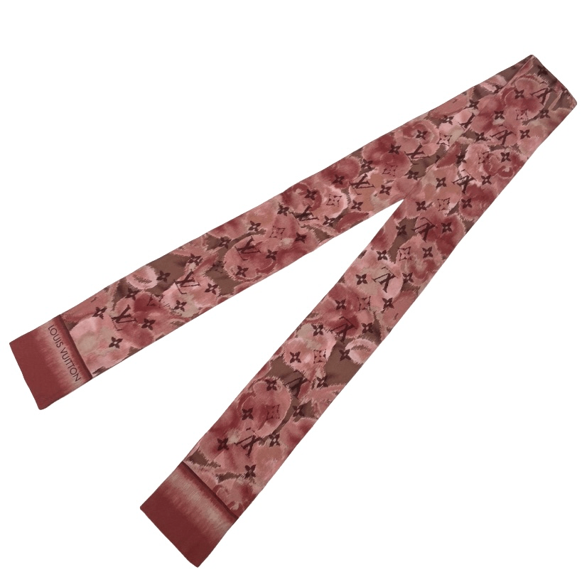 Louis Vuitton Bandeau Rose Indien Monogram Scarf Silk Pink — view 2