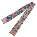 Louis Vuitton Flower Polka Dot Bandeau Scarf Silk Twilly Pink