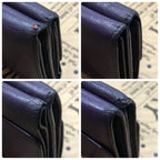 Chanel Trifold Wallet Compact CC Logo Lambskin Purple Card — view 4