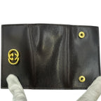 Gucci Key Case GG Logo Leather Black Key Holder — view 4