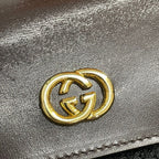 Gucci Key Case GG Logo Leather Black Key Holder — view 5