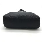 Prada Triangle Logo Nylon Tessuto Chain Shoulder Tote Black Purse — view 4
