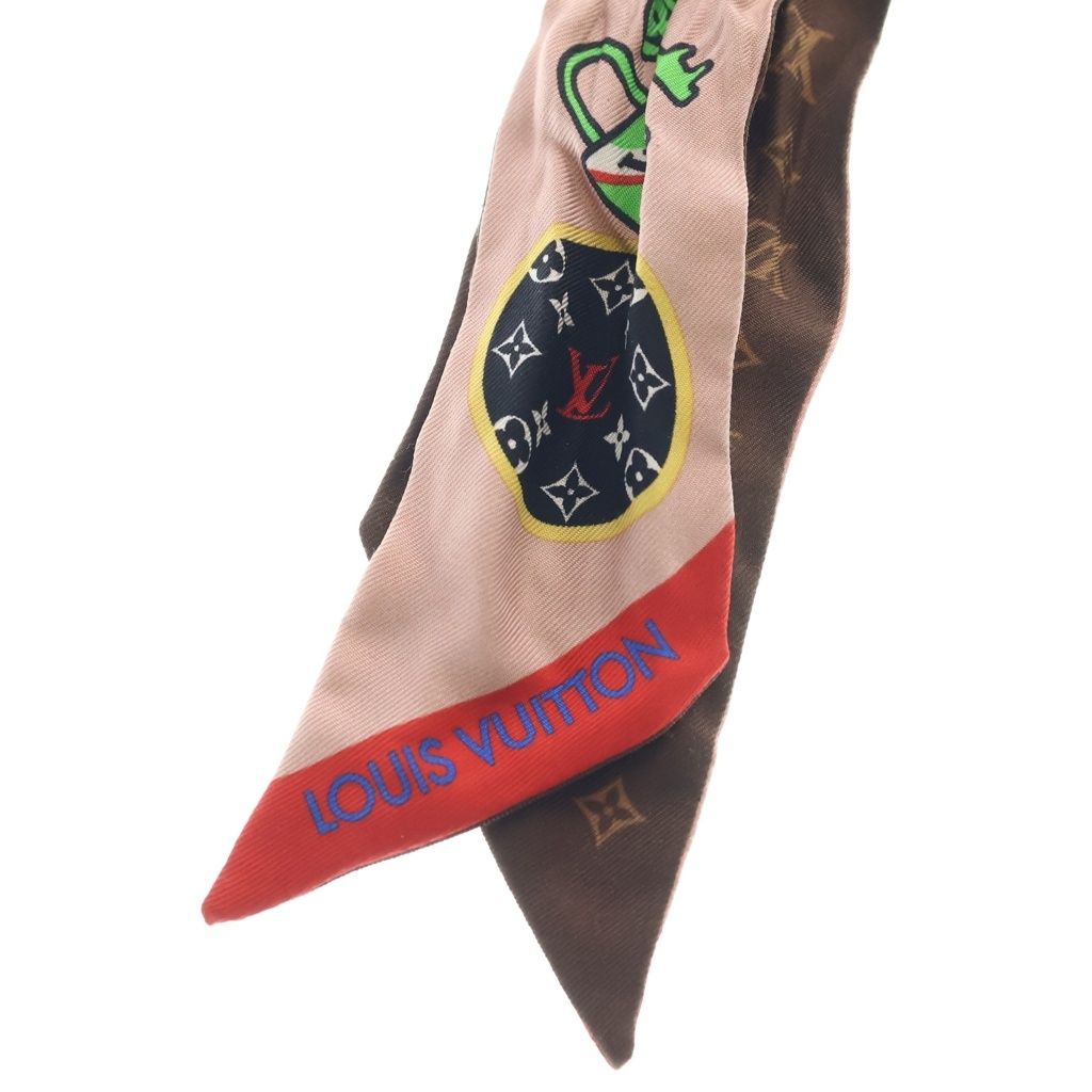 Louis Vuitton Bandeau BB LV Streets Patches Monogram Silk Scarf Brown — view 3