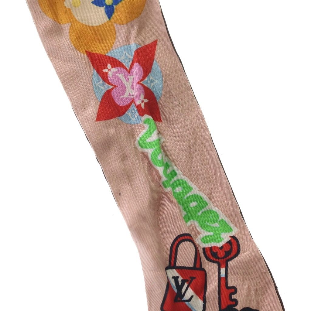 Louis Vuitton Bandeau BB LV Streets Patches Monogram Silk Scarf Brown — view 6
