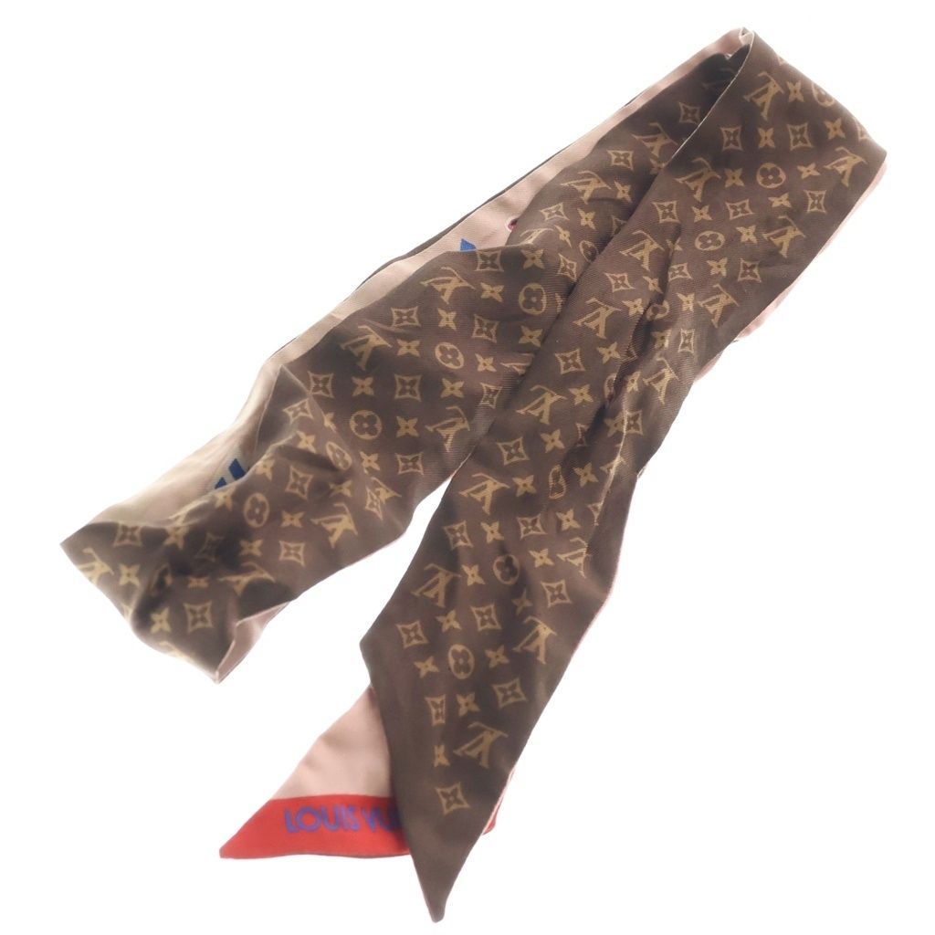 Louis Vuitton Bandeau BB LV Streets Patches Monogram Silk Scarf Brown — view 2