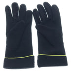 Chanel Sports Line CC Logo Leather Patch Knit Gloves Black — view 2