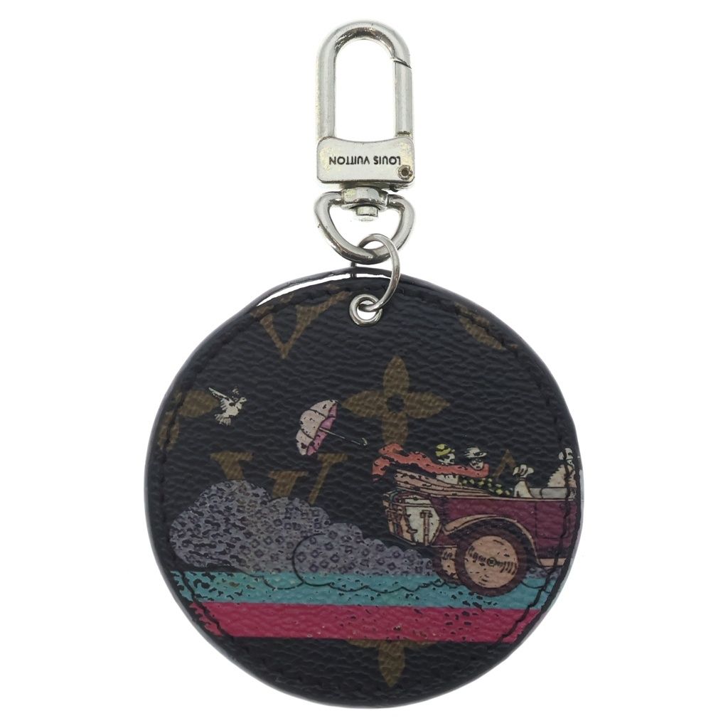 Louis Vuitton Monogram Ilustre Travel Purse Charm Key Holder Brown