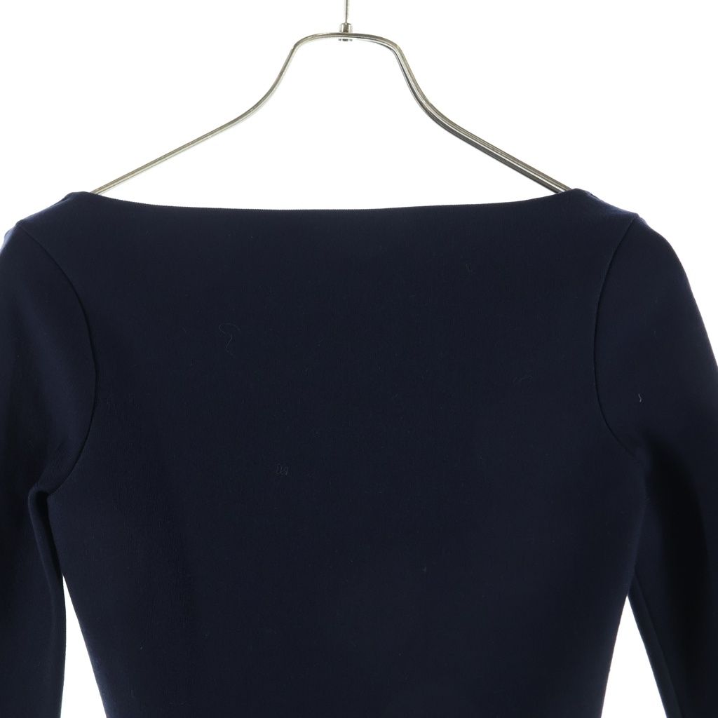 Dior Sleeve Scarf Cut Replacement Wool Knit Dress Navy — view 3