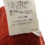 Hermes Logo Cashmere Knit Hat Beanie Orange — view 8