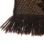 Louis Vuitton Echarpe Logo Mania Shine Wool Fringe Scarf Brown — view 5