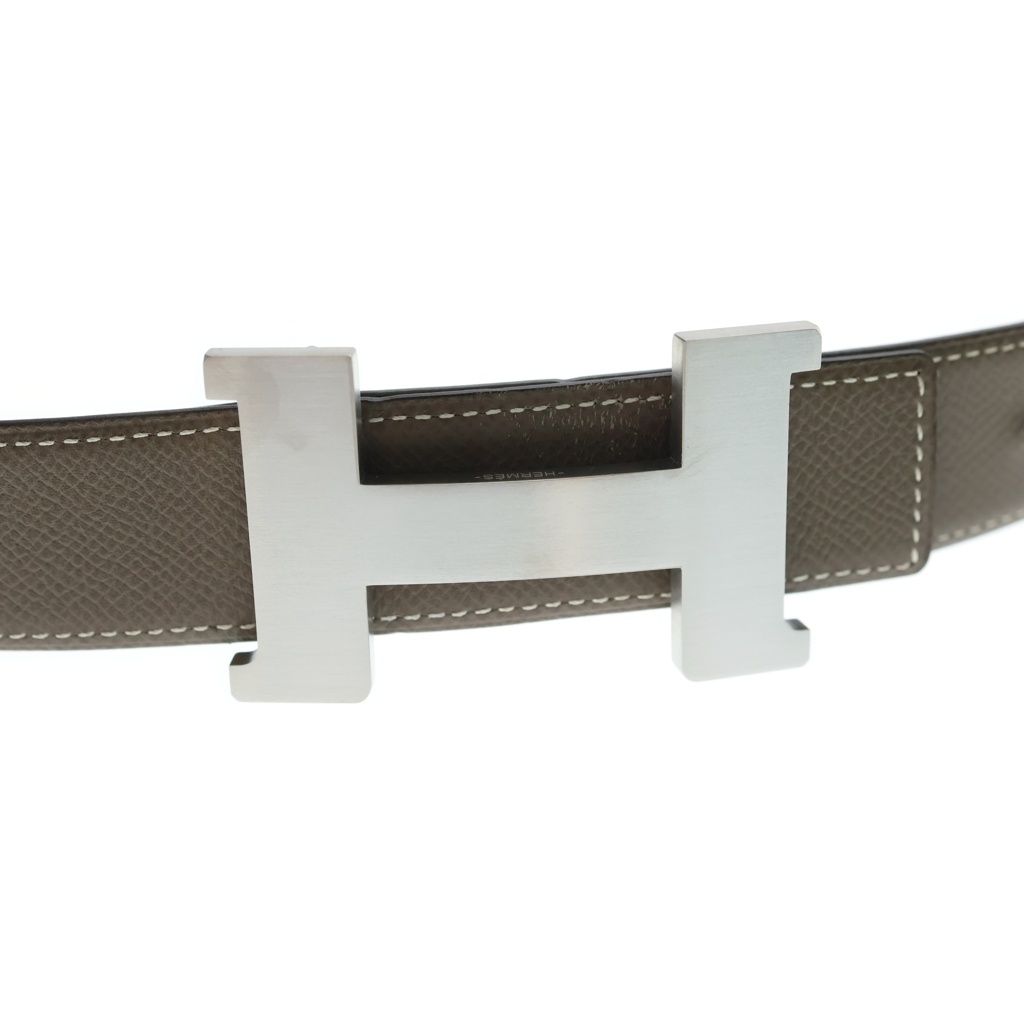 Hermes Constance Logo Buckle Reversible Belt Black Brown — view 4