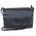 Celine Trio Large Shoulder Bag Black Leather Gold — view 2