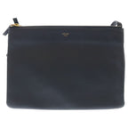 Celine Trio Large Shoulder Bag Black Leather Gold