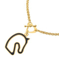 Hermes Tonnerre PM Chain Necklace Gold