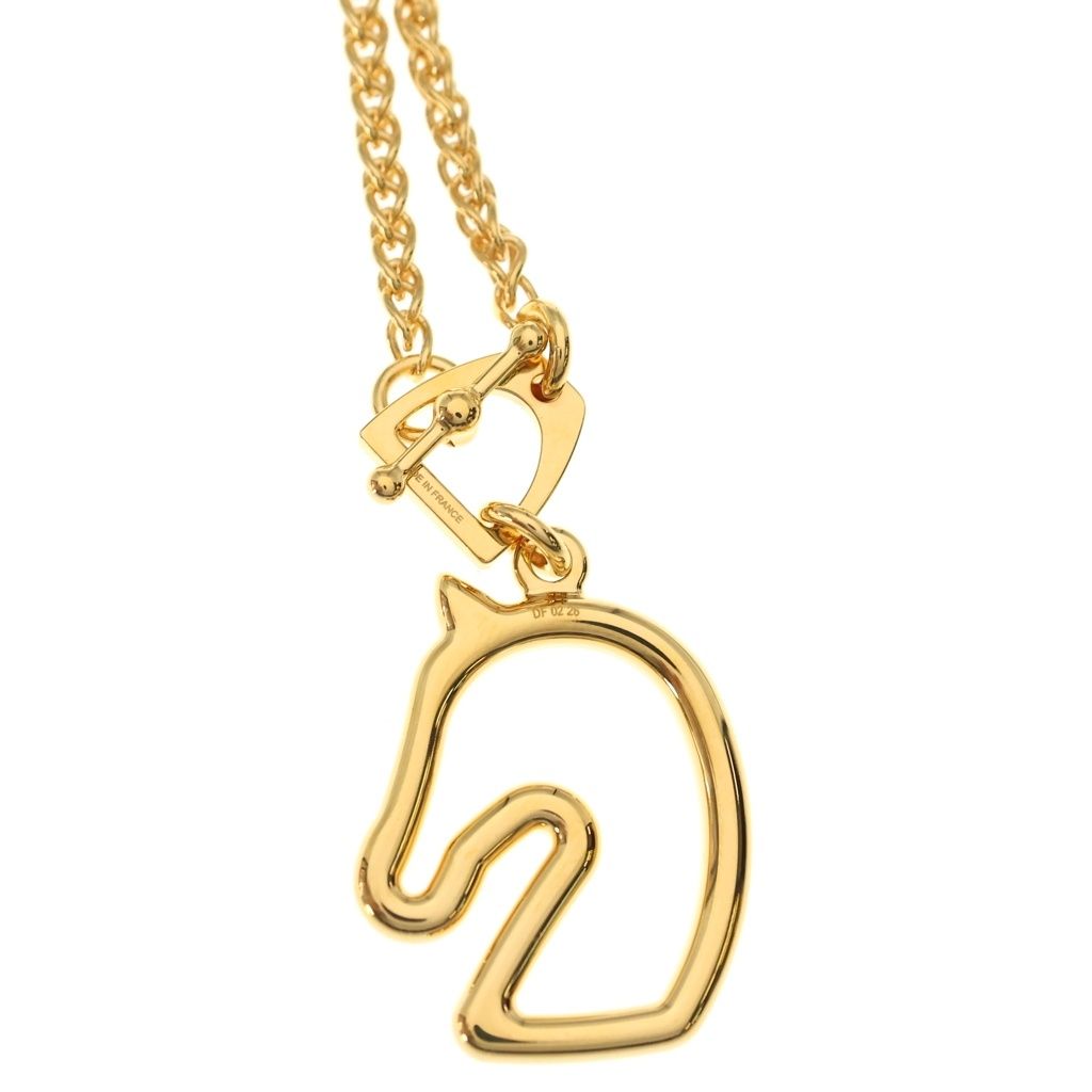 Hermes Tonnerre PM Chain Necklace Gold — view 4