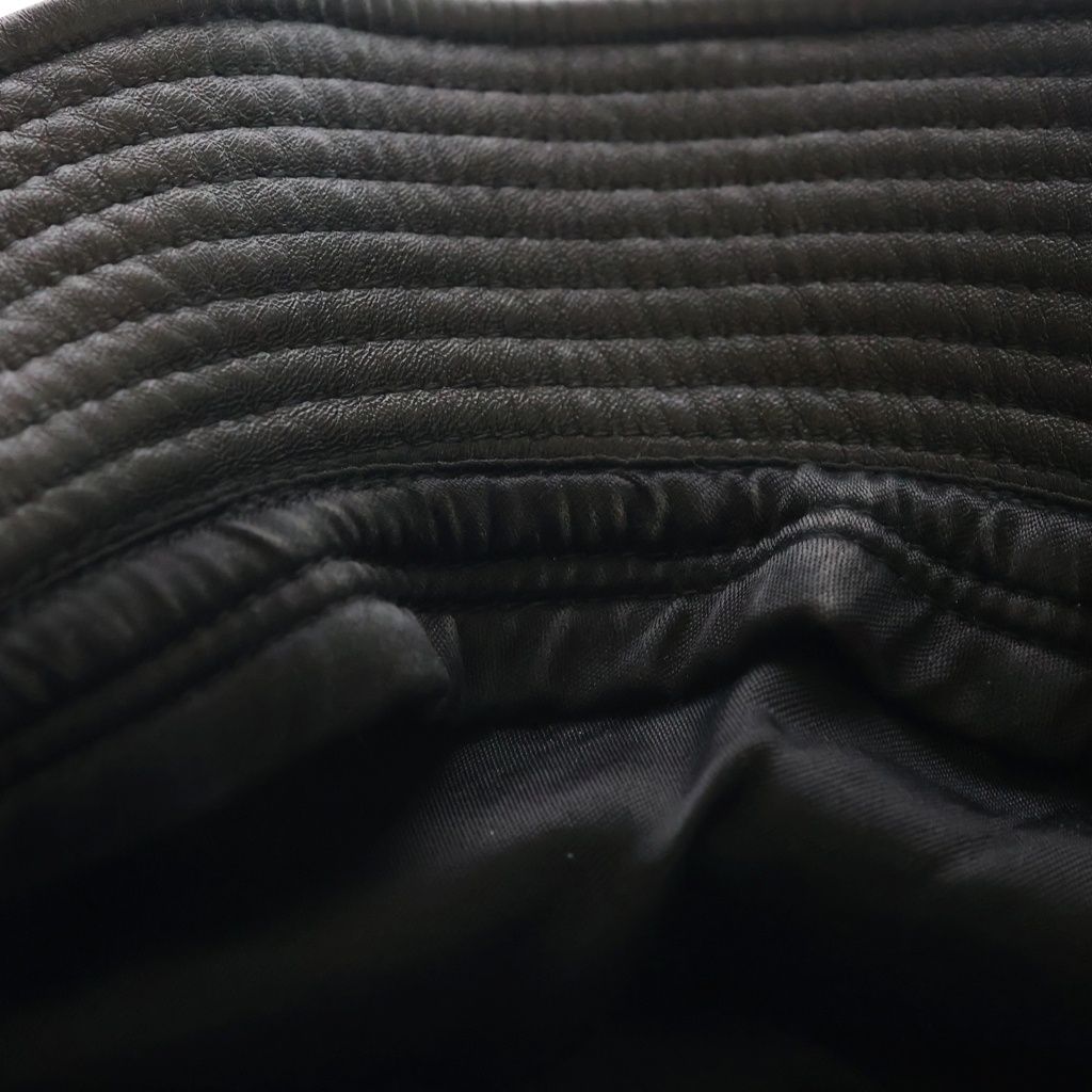 Celine Soft Lambskin Leather Bucket Hat Black — view 5