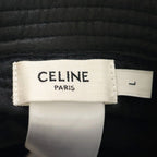 Celine Soft Lambskin Leather Bucket Hat Black — view 6