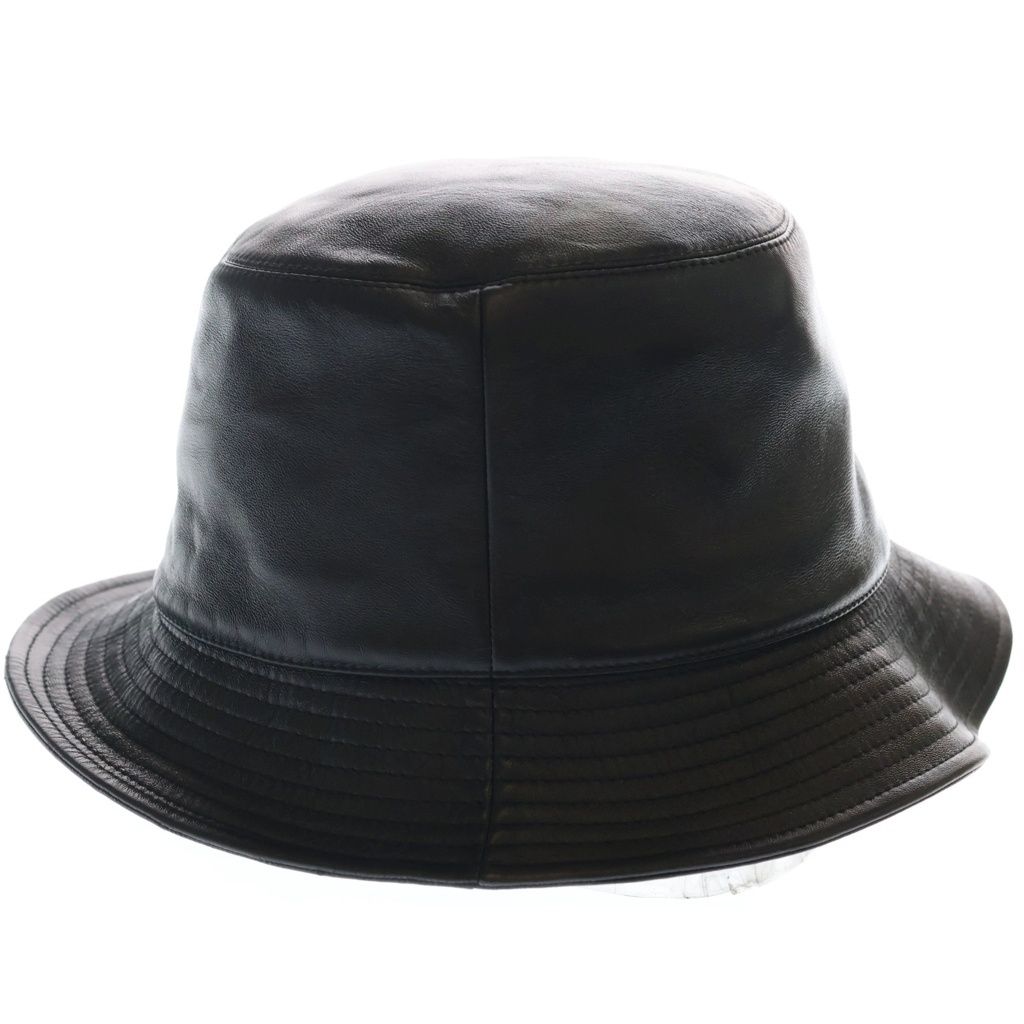 Celine Soft Lambskin Leather Bucket Hat Black — view 3