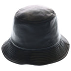 Celine Soft Lambskin Leather Bucket Hat Black — view 2