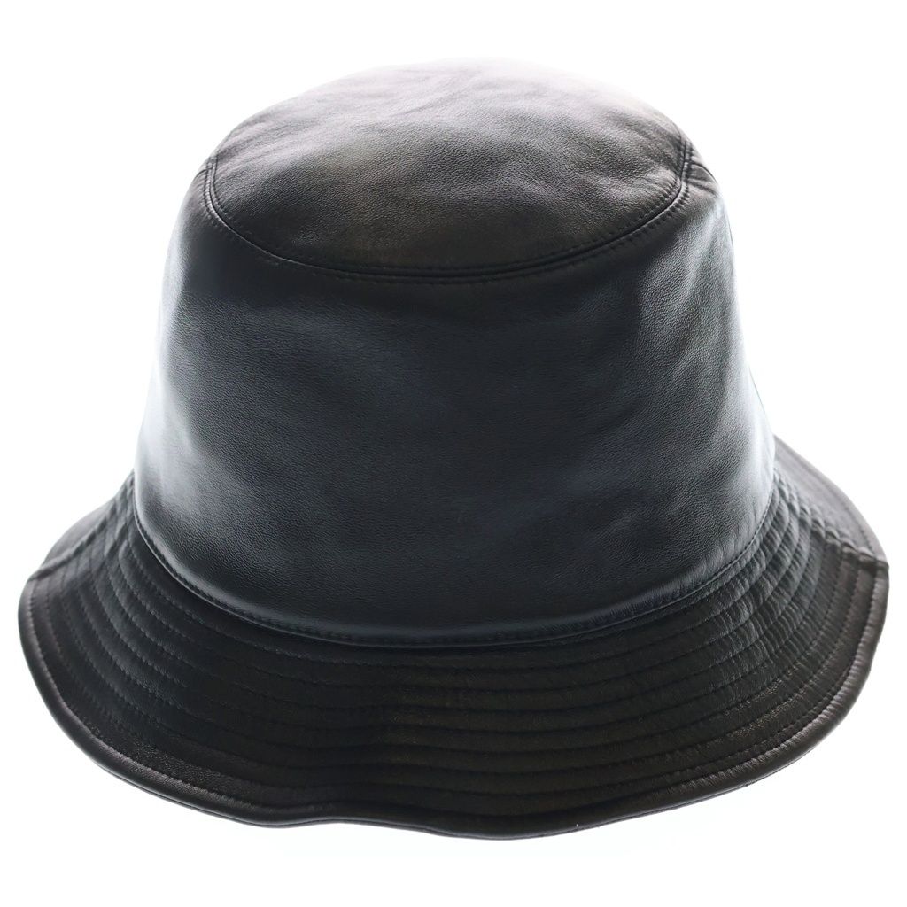 Celine Soft Lambskin Leather Bucket Hat Black — view 2