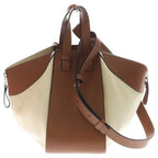 Loewe Hammock Small Leather Hand Small Shoulder Bag 2-Way Silver Ivory White — view 2