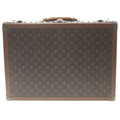 Louis Vuitton Monogram Visten 55 Brown Trunk Suitcase Vintage