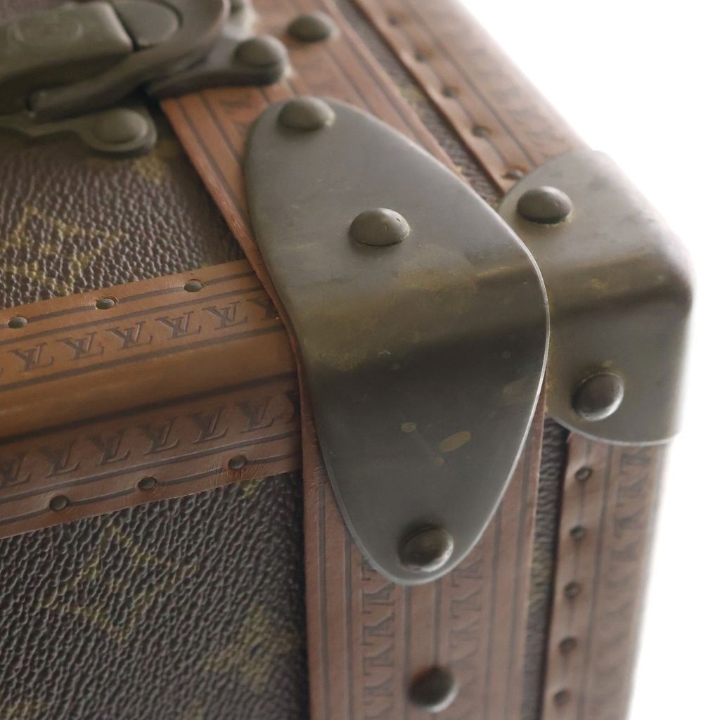 Louis Vuitton Monogram Visten 55 Brown Trunk Suitcase Vintage — view 9