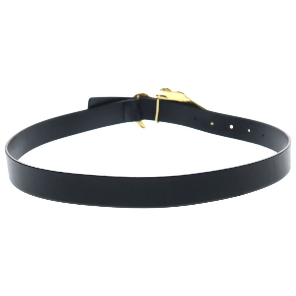 Gucci Horse Buckle Leather Belt Black Gold — view 2