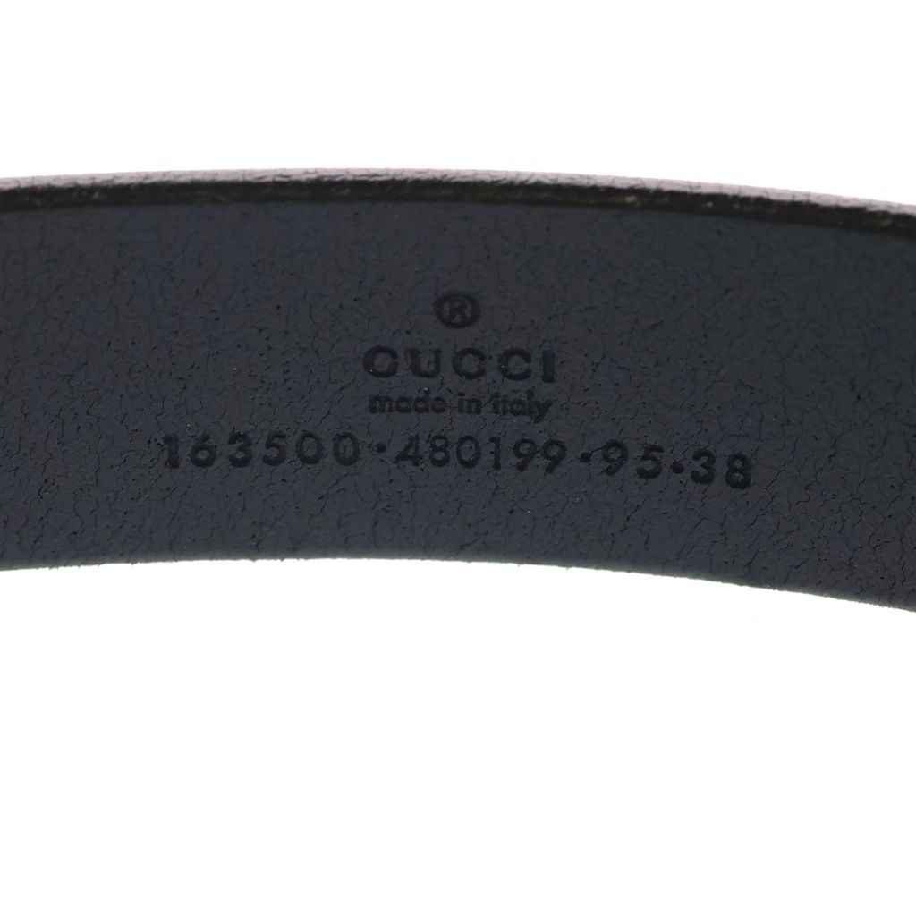 Gucci Horse Buckle Leather Belt Black Gold — view 5