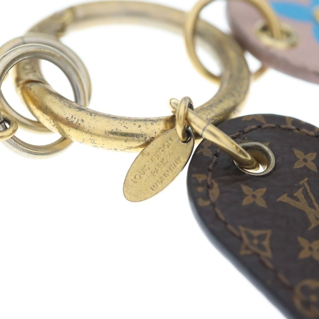 Louis Vuitton Bijou Sac Fetish Key Holder Key Ring Gold Brown Pink — view 6