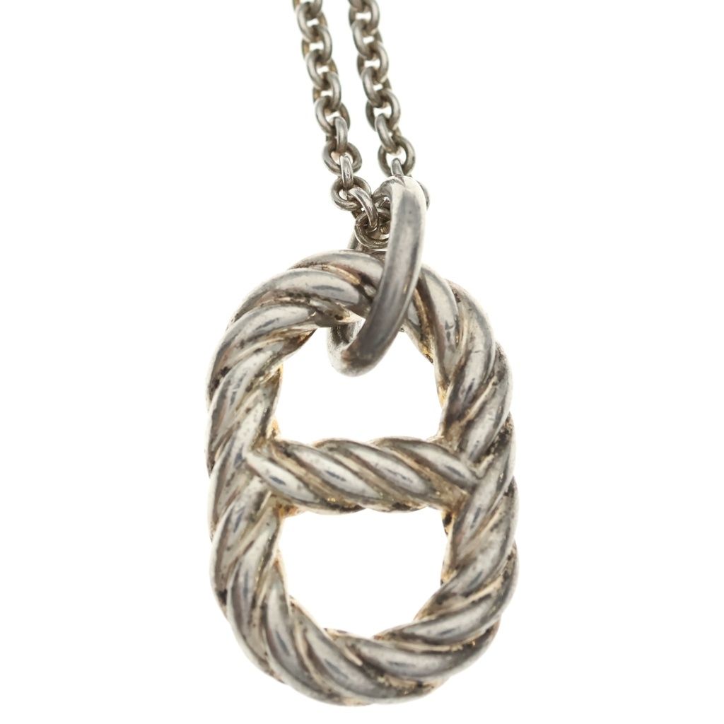 Hermes Chaine D'ancre Alea II Pendant GM Necklace Silver — view 3