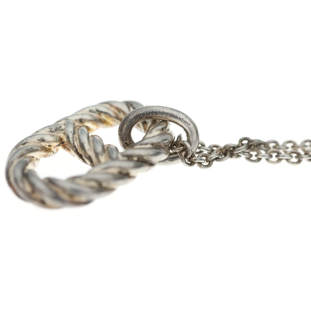 Hermes Chaine D'ancre Alea II Pendant GM Necklace Silver — view 5